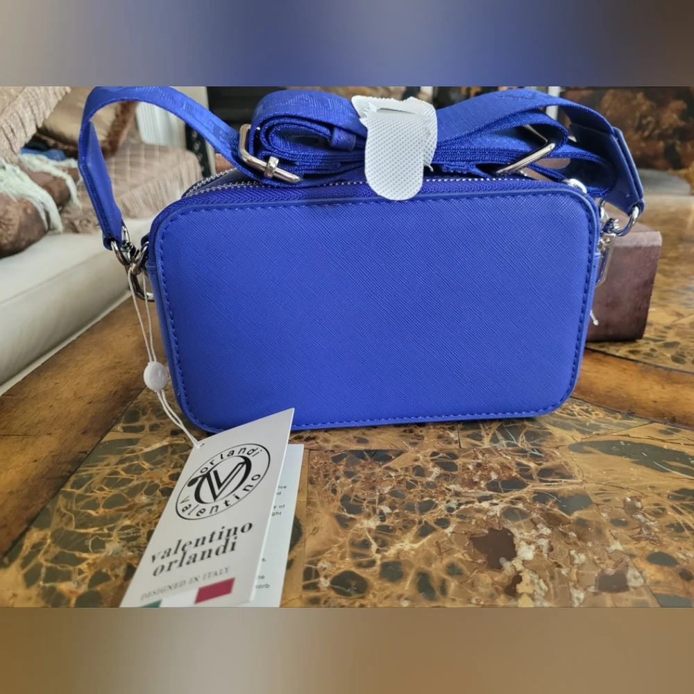 Valentino ORLANDI Vibrant Blue Studded Crossbody Bag - Picture 2 of 9